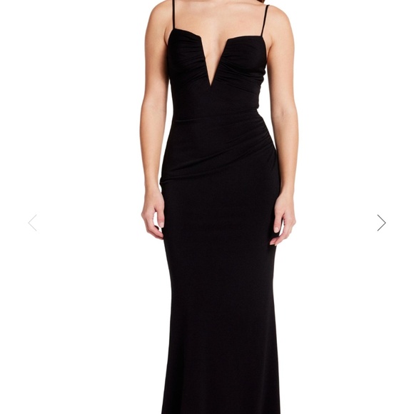 KATIE MAY Erykah Gown in black v wire - Picture 3 of 12